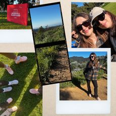 Two women on a hike in Los Angeles