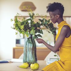 young woman at home